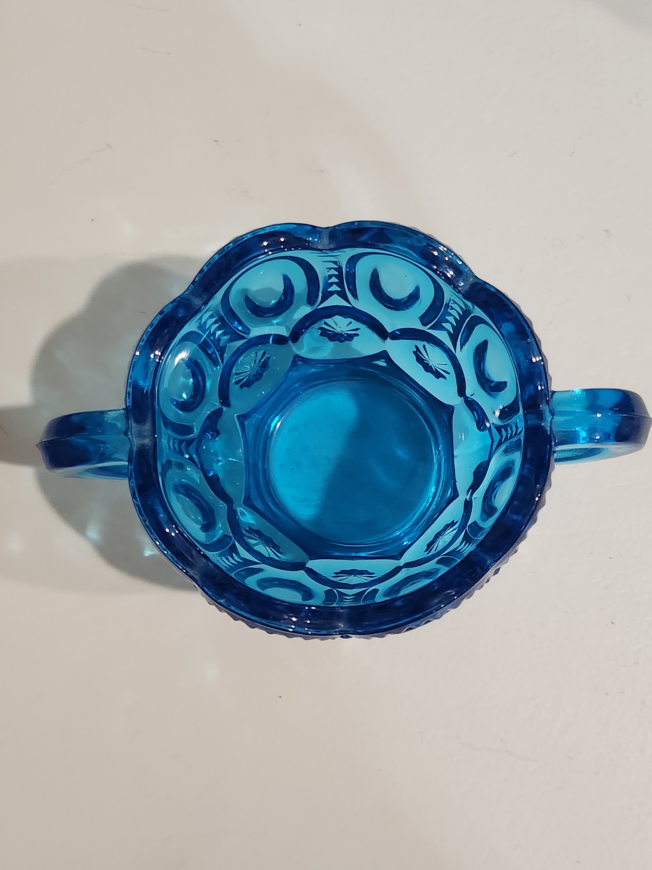 Vintage LE Smith Moon and Stars Blue Creamer and Sugar Set Etsy