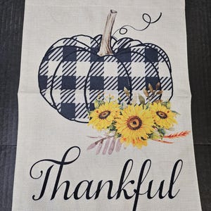 Thankful Fall Garden Flag 12.5 Inches By 18 Inches New