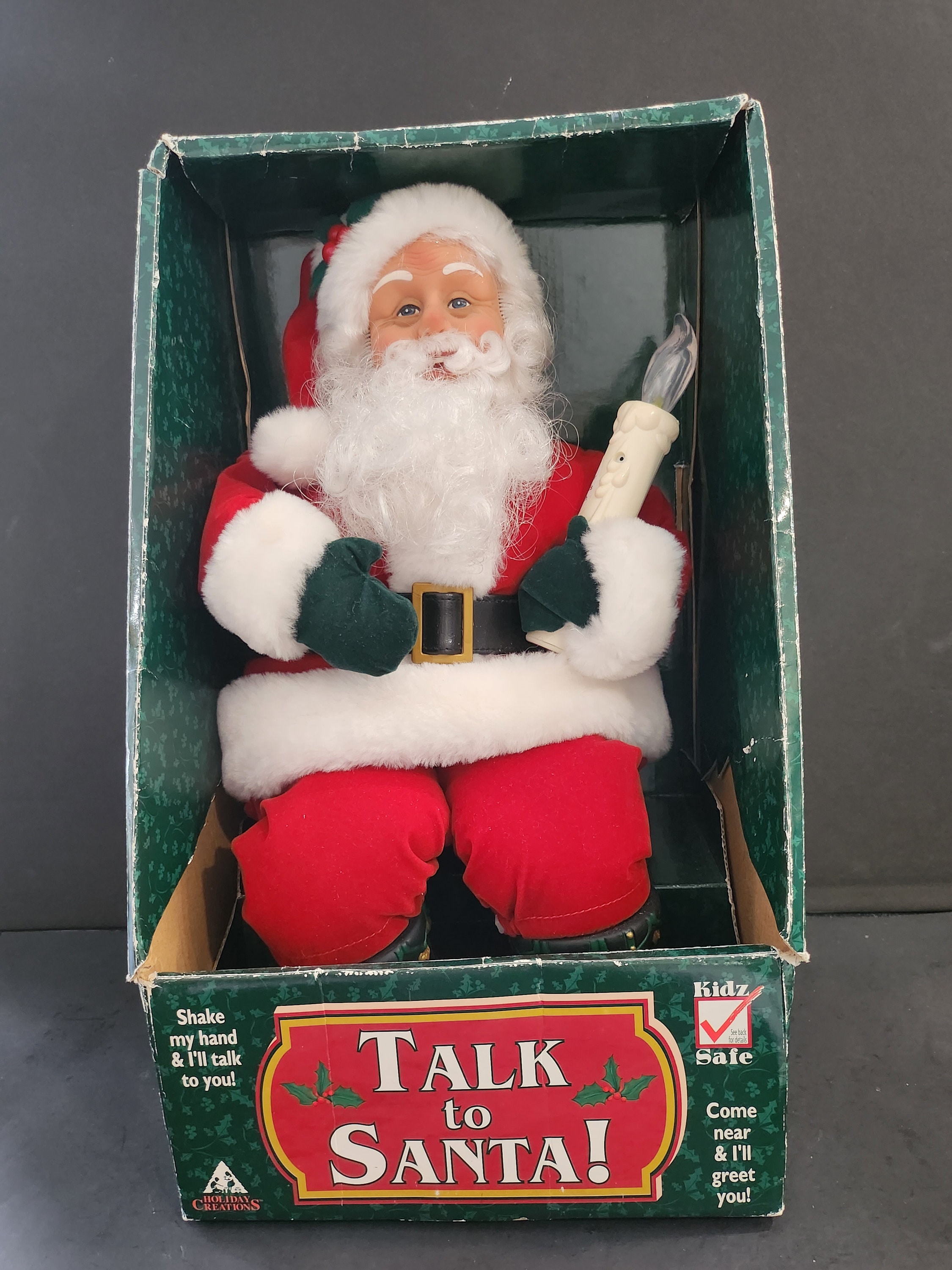Vintage Holiday Creations Talk to Santa New Old Stock Tested