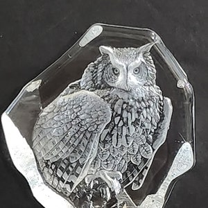Collectible Mals, Johasson Handmade Swedish Crystal Horned Sculpture Signed And Numbered