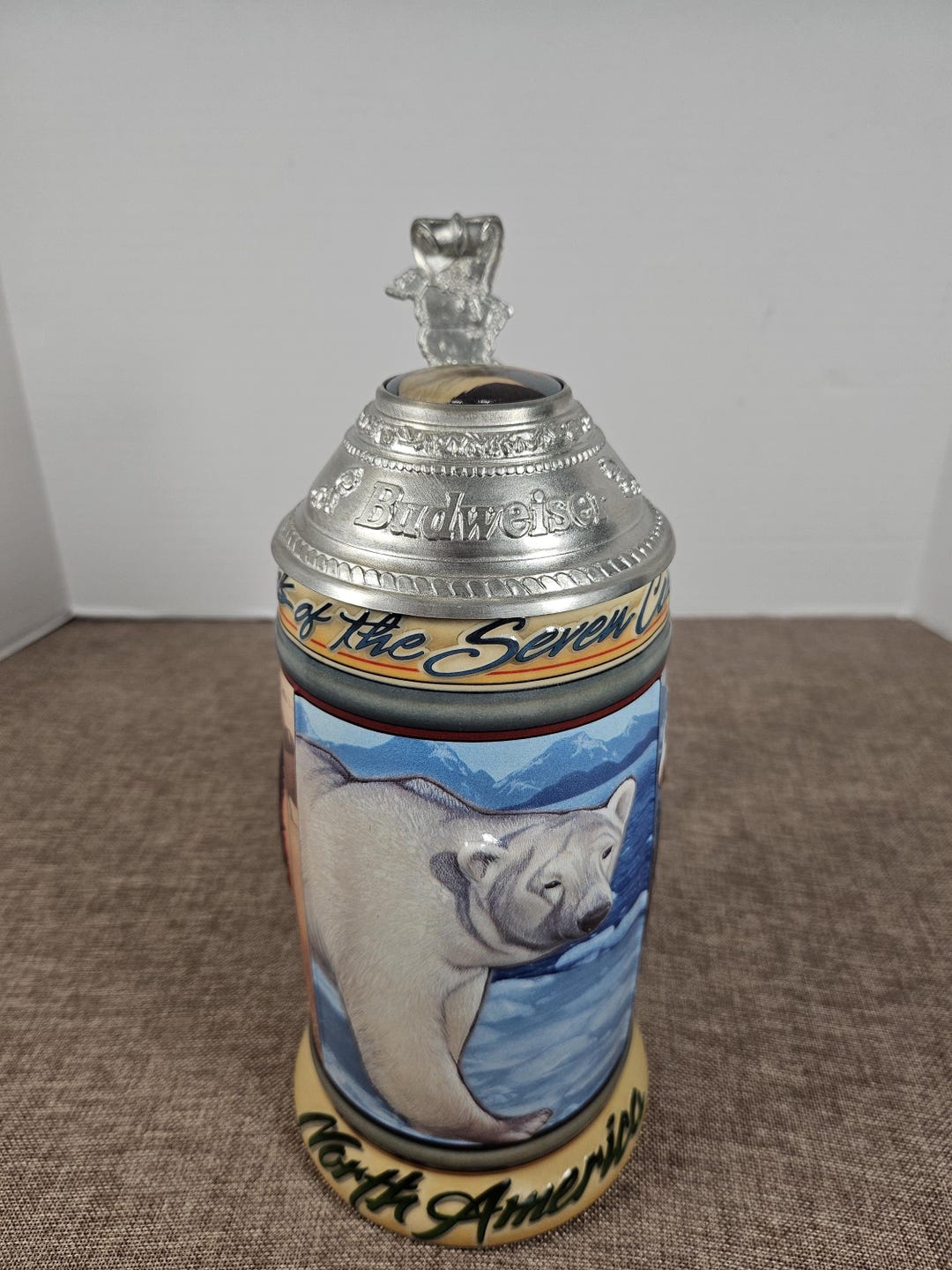 2000 Budweiser Ceramic Stein Animals of the Seven Continents North