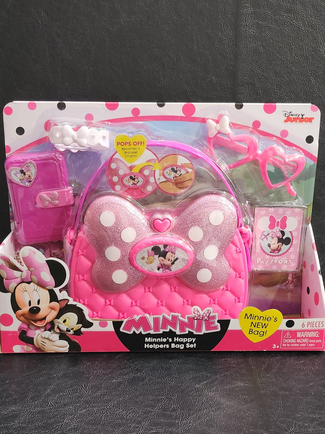 Disney Minnies Happy Helper Bag Set Dress up Pretend New