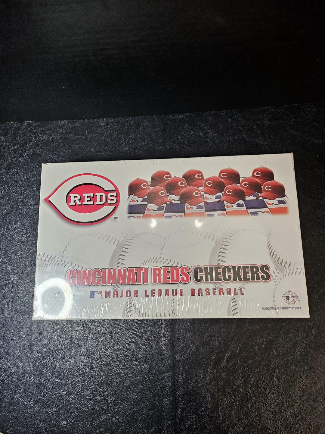 Cincinnati Reds Pill Box Vintage Cincinnati Reds Major League Checkers Game in Seal Box Rico ...