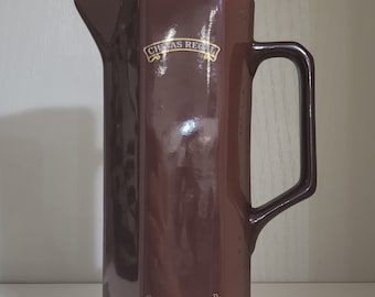 Vintage Chivas Regal Scotch Whisky Ceramic Brown Pitcher
