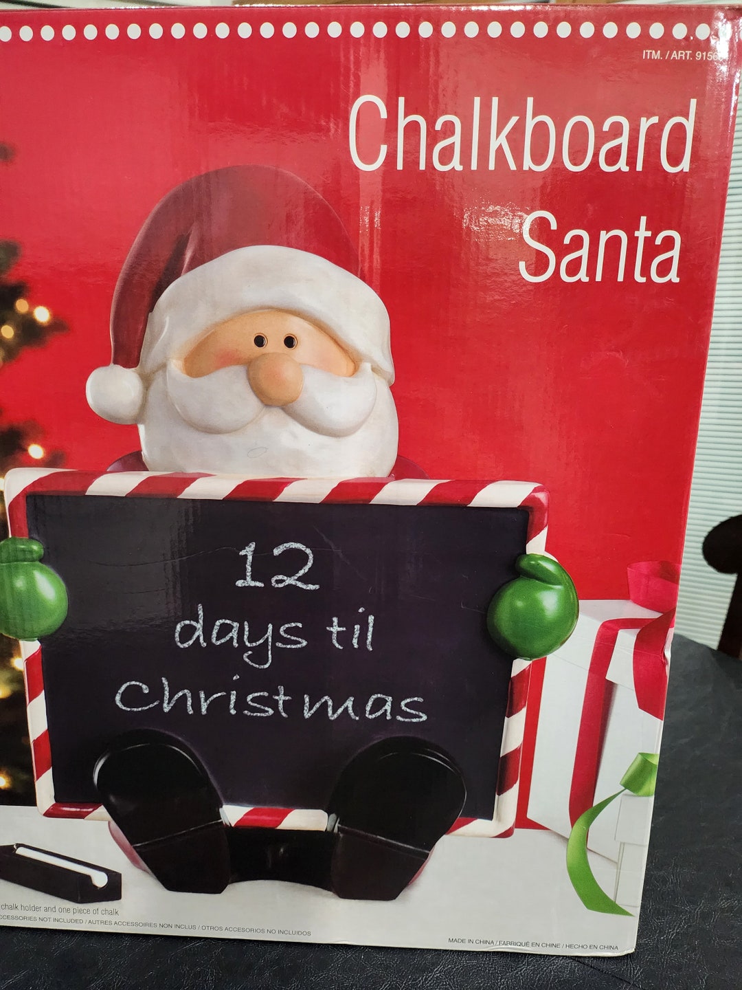 Costco Chalkboard /santa Christmas Decor Etsy