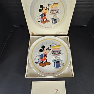 Schmidビンテージハッピーバースデーミッキー1978年記念プレート