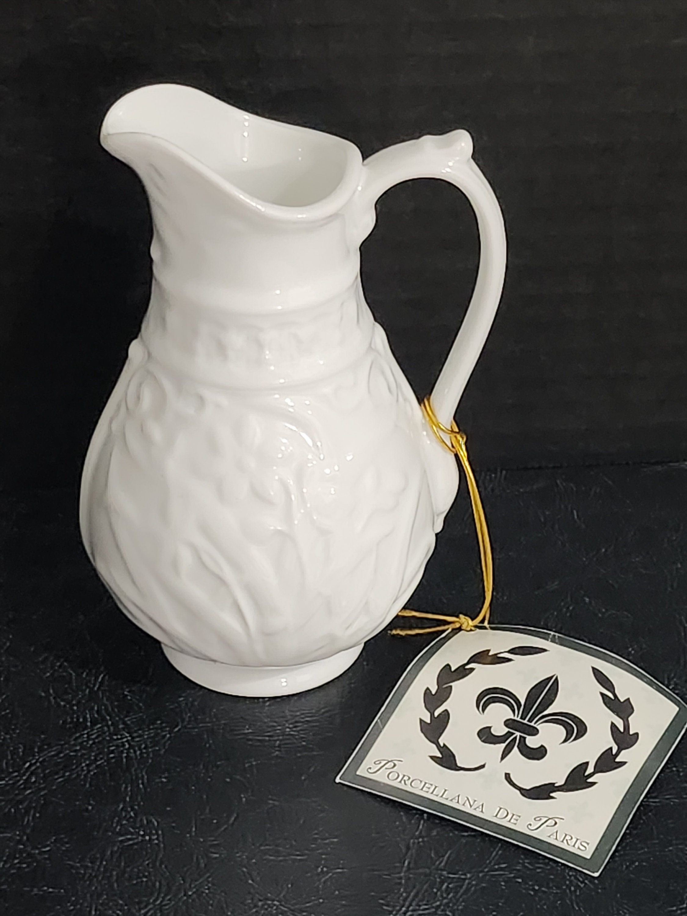 La Porcellana Menage cilíndrico Botella de Aceite, Color Blanco