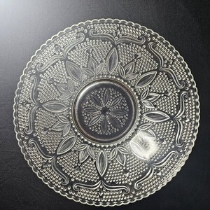 Vintage Mid Century Heritage Clear Sandwich Glass Fruit Bowl by Indiana Glass