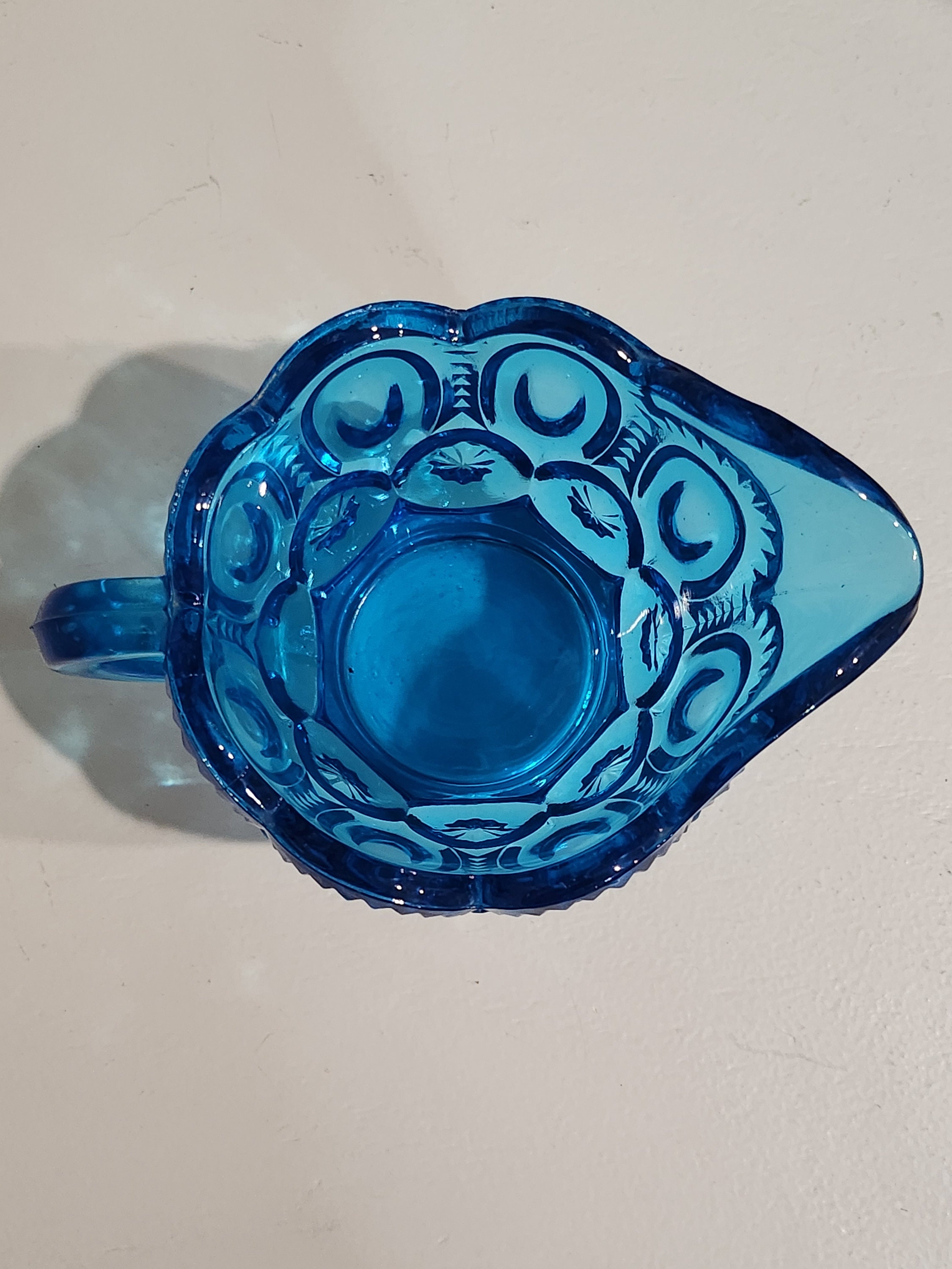 Vintage LE Smith Moon and Stars Blue Creamer and Sugar Set Etsy