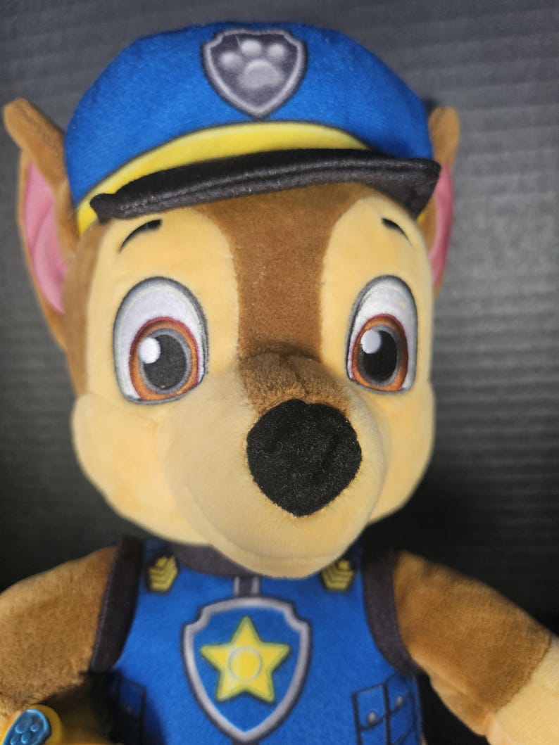 Paw Patrol Snuggle up Officer Chase Dog Plush Toy With Flashlight Music ...