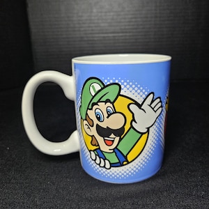 Super Mario Mug Featuring Mario Peach and Luigi Frankford Candy LLC. 2022