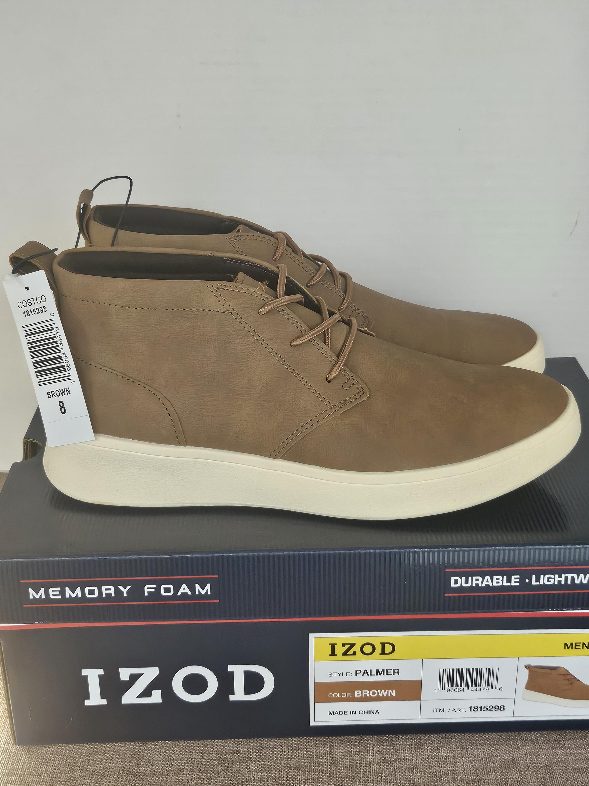 IZOD Miles Men\'s Size 12 Brown Memory Foam Moc Toe Chukka Boots New Box IZOD Mens Palmer Brown Memory Foam Chukka | Mercari main image 2