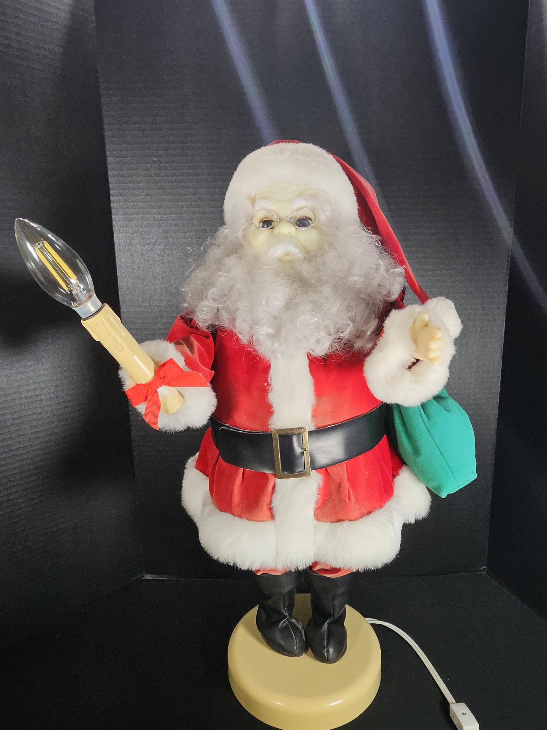 Woolworth Co Renmco 1970s Animated Santa Claus Figurine Holding