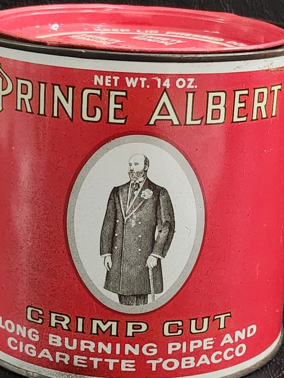 where to buy prince albert pipe tobacco Rare Vintage Red Prince Albert Tobacco Tin 14 Ounce Tobacco Can Round