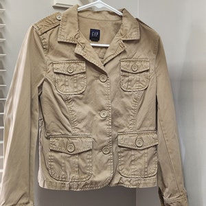 Gap Khaki Utilitary Military Jackets Size 6