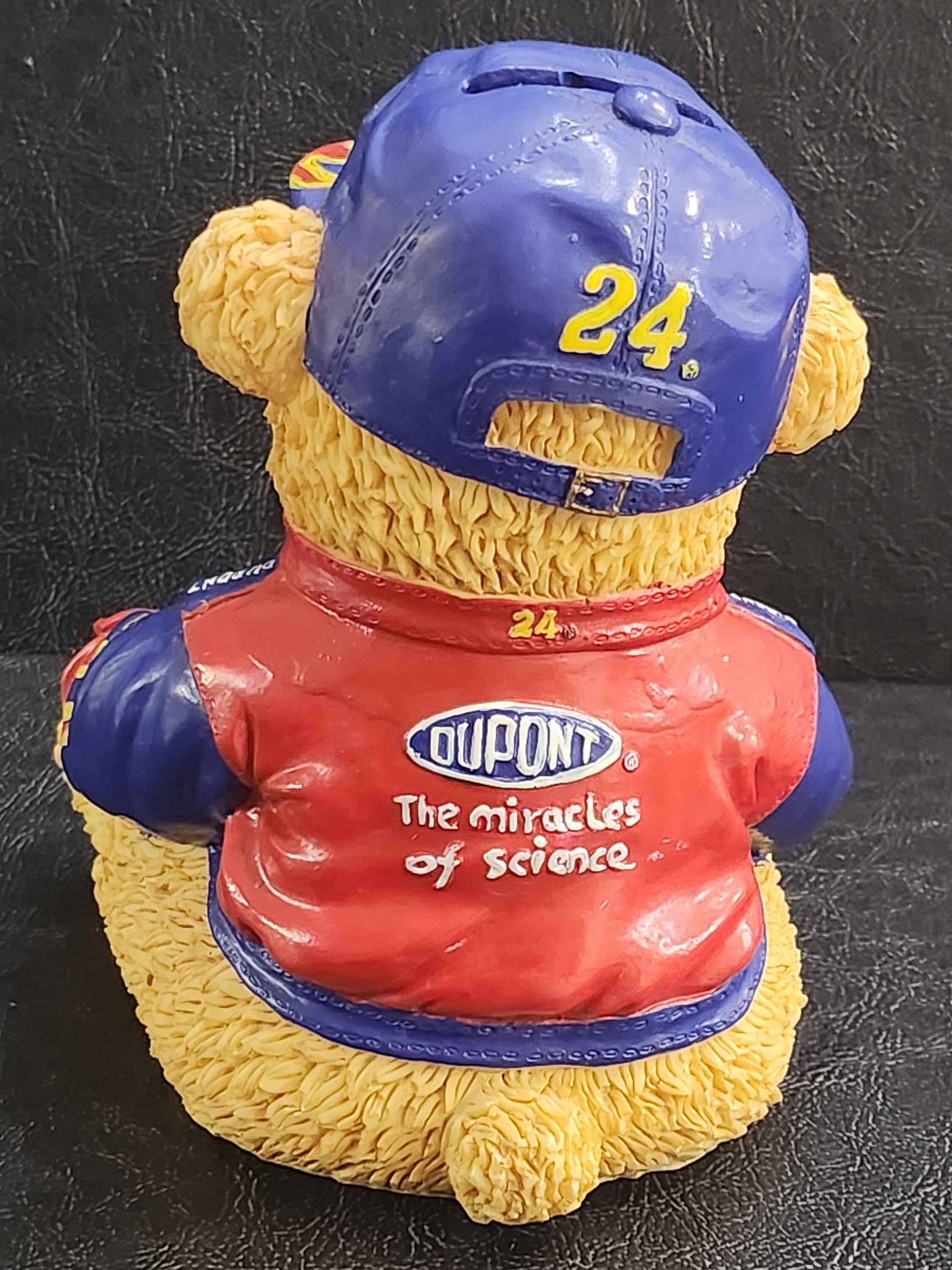 Nascar Jeff Gordon #24 Dupont Teddy Bear Coin Bank Poly