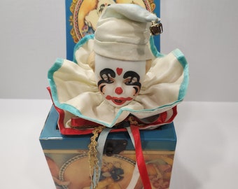 Vintage Enesco Willie The Clown Jack In A Box Musical Clown In Original Box