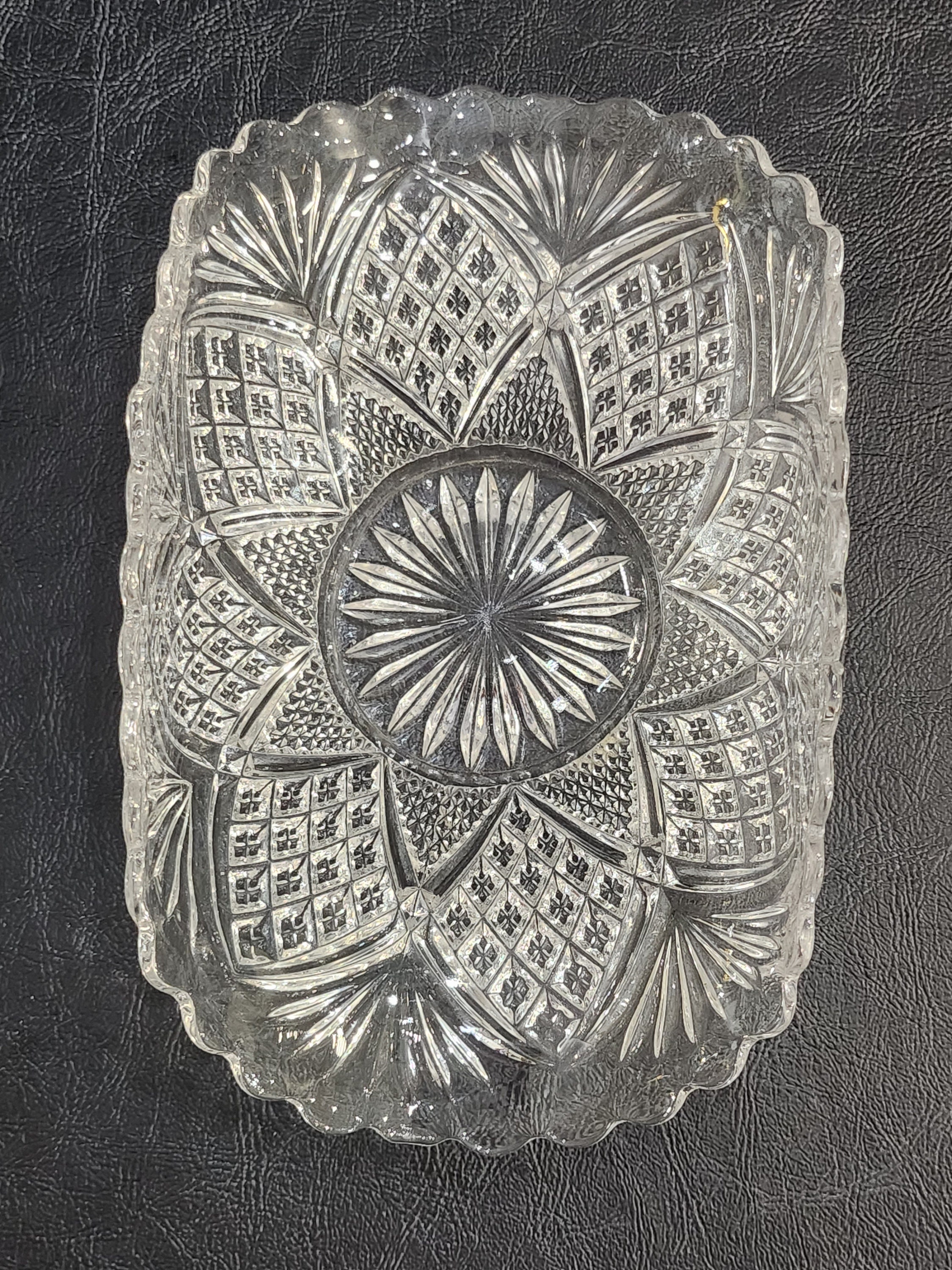 Early American Press Glass Bowl Tarentum Glass Co Virginia Etsy