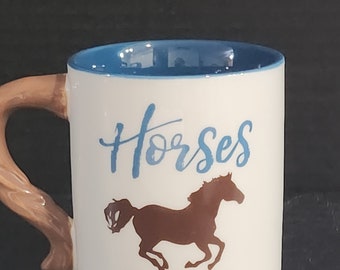 Cracker Barrel Horses Because Humans Are Annoying With Horsetail Handle Mug