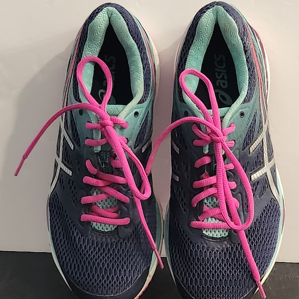 Asics Women's Gel-Cumulus 18, Indigo Blue, Silver/Pink Glow, 8(M) Sneakers