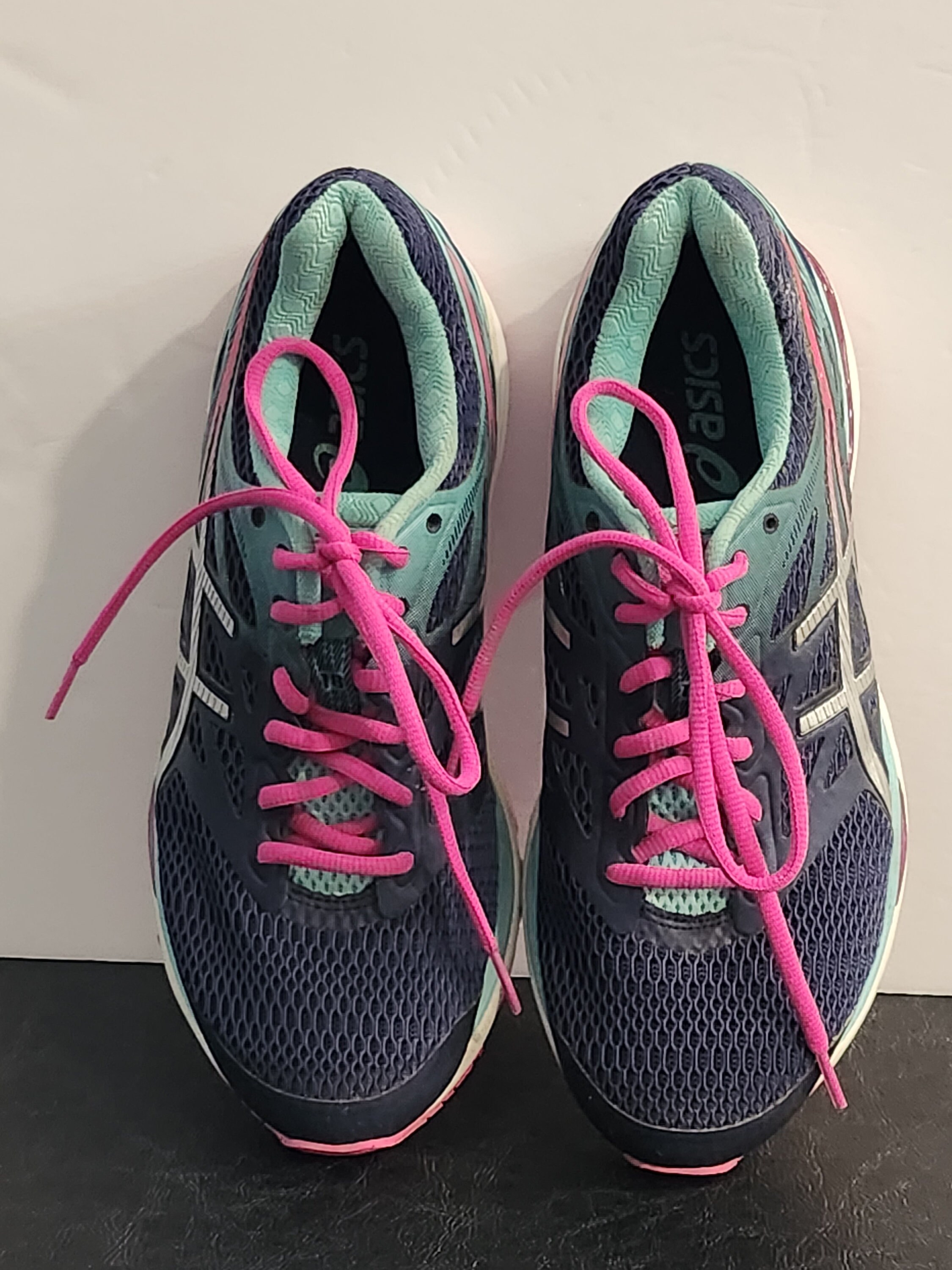 Asics Women s Gel cumulus 18 Indigo Blue Silver pink Glow 8M Sneakers Etsy