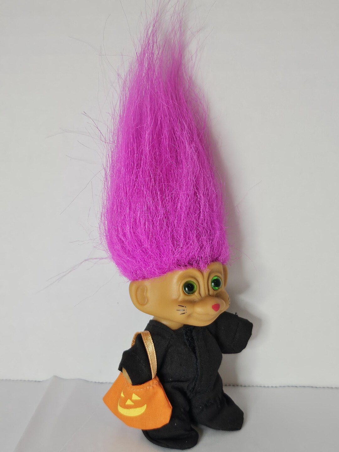 Vintage Russ Troll the Halloween Cat Costume With Tail and Purple Hair ...