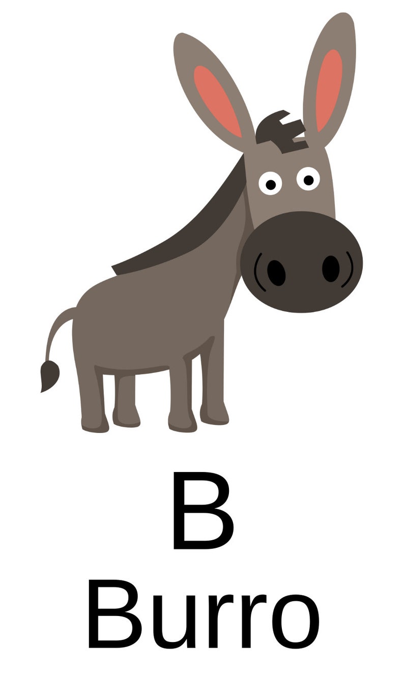 Alphabet Flashcards in Spanish Printable Flashcards in Etsy