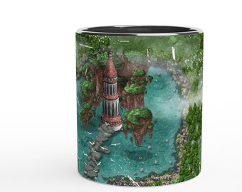 Vibrant Fantasy Land Ceramic Mug, Coffee Mug, Dishwasher Safe