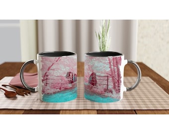 Dreamlike Bridge Ceramic Mug, Coffee Mug, Dishwasher Safe, 11 oz