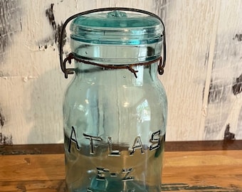 Atlas Aqua Blue E-Z Seal Canning Jar Wire Bail