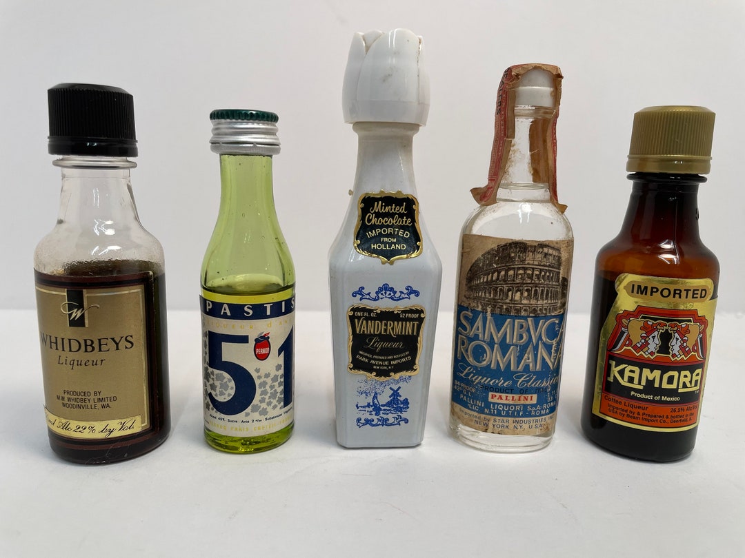 Vintage Mini Liquor Bottles From 197080 Collectible Mix of 5 Bt 1/1/2