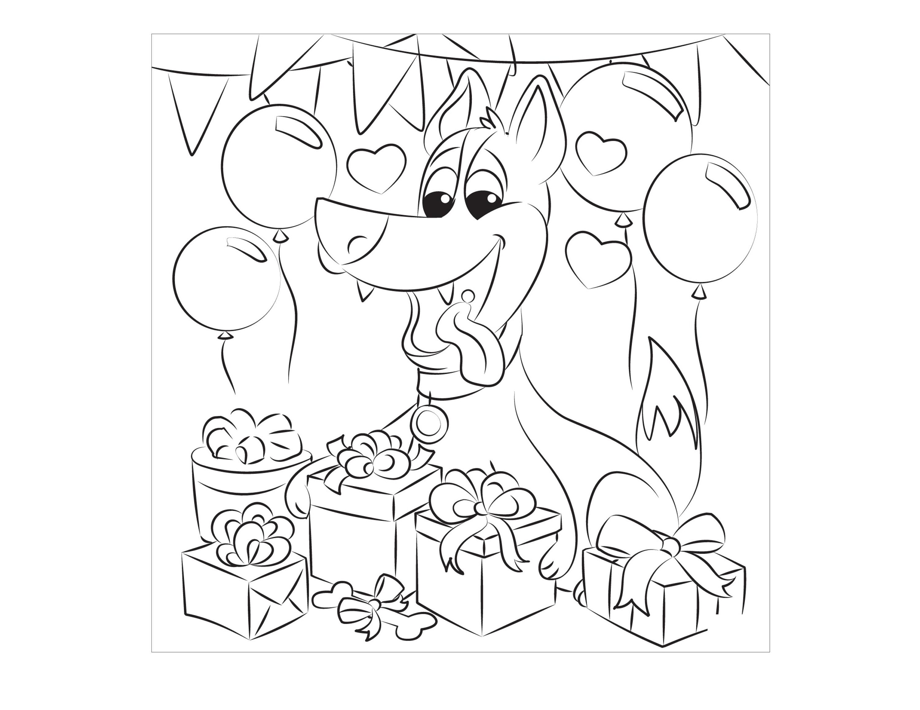 Happy Birthday Animal Coloring Book Etsy