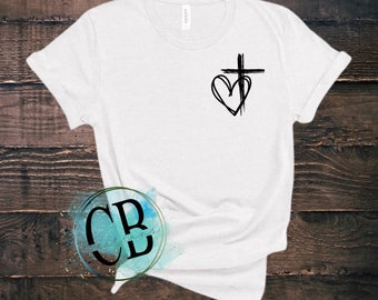 Jesus Has My Back With Pocket Design SVG PNG | Jesus | Cross | Heart | Digital Download