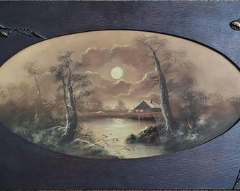 Antique Tonalist Pastel SIGNED Master F.P. FRISCH Taught Carl Sammons in Gilt Wood Nouveau Frame