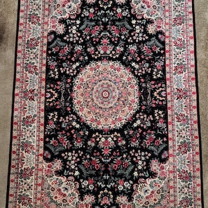 6×9 Chinese Aubbuson Sino Persian Rug Ivory Merino Wool & Silk ORIENTAL FINE Rug 160 Line 225 KPSI