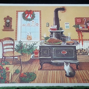 Raro gruppo di artisti americani d'epoca AAG - Charlotte J. Sternberg Heritage Christmas Card