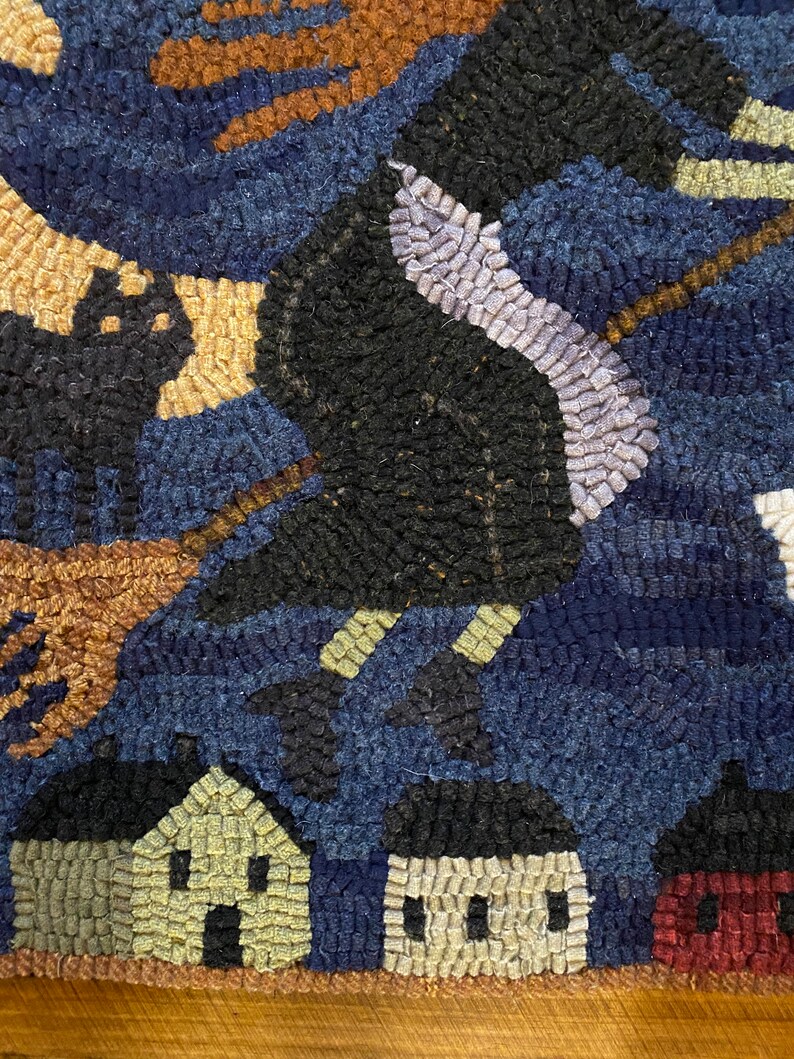 Finished Hand Hooked Wool Rug Etsy