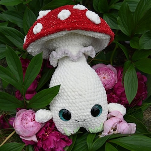 Mushroom Crochet Pattern, Maverick the Fly Agaric, PDF PATTERN, Crochet Toadstool, Amigurumi, Low Sew, Plushie