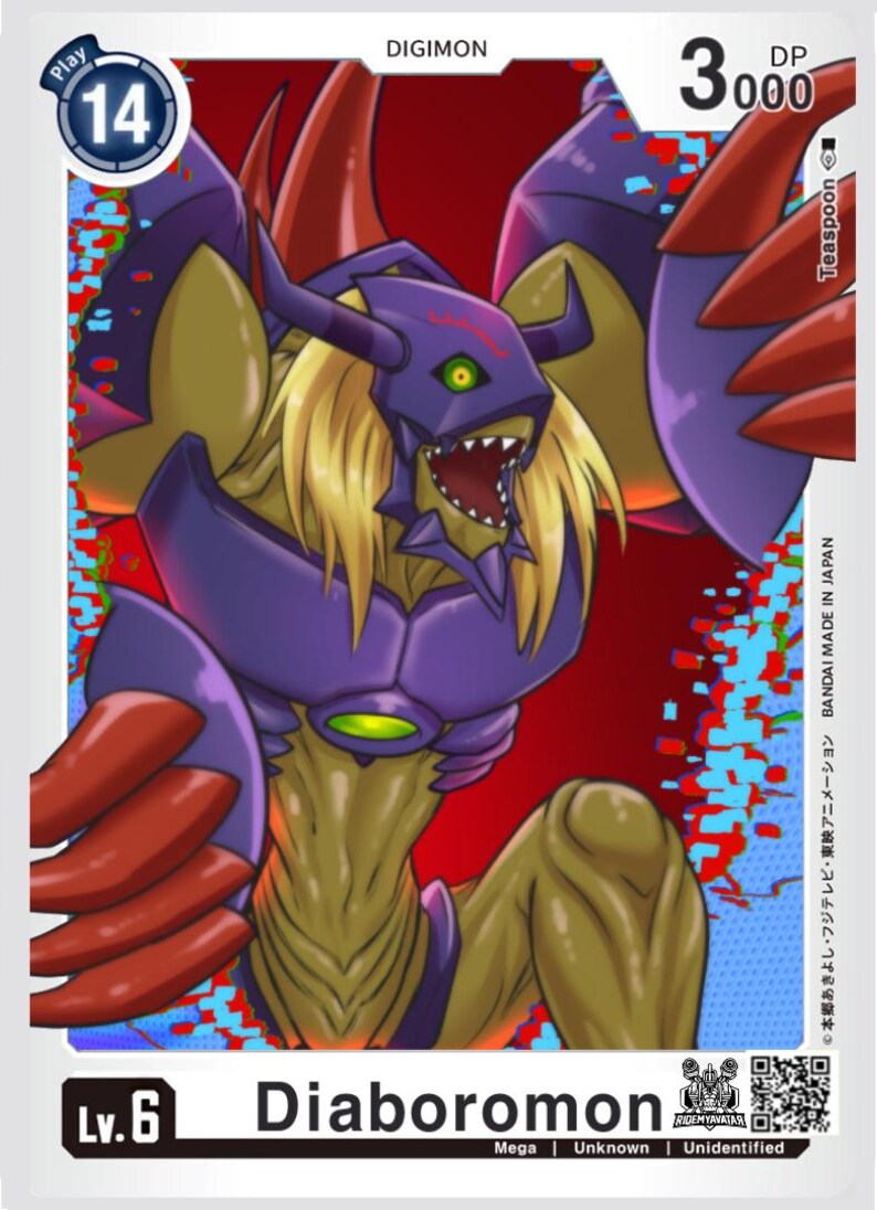 Digimon Token | Diaboromon | Digimon Card Game Release 1.0 - Etsy