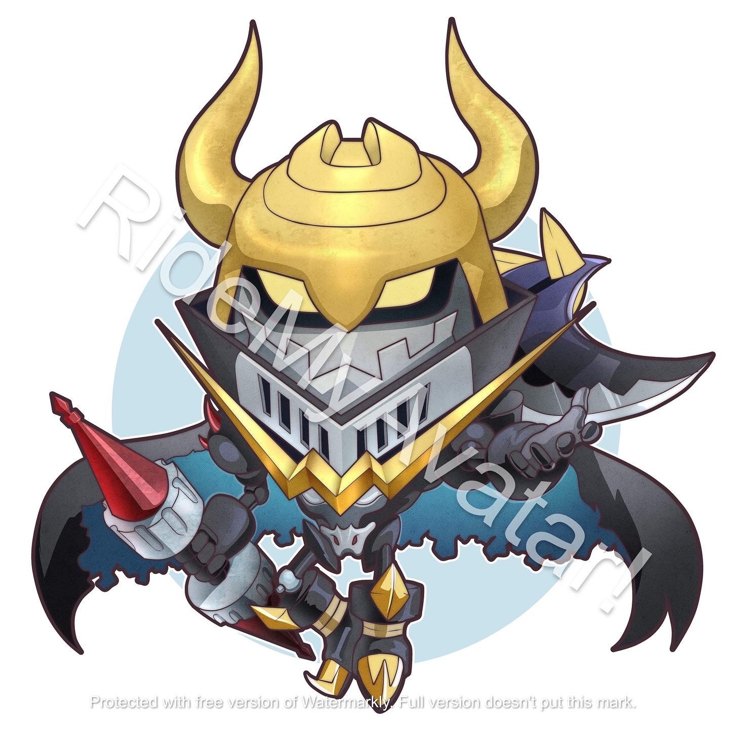 ‼️‼️ライオン丸さま専用‼️‼️  TAN SLEEVE Digimon Chibi Lordknightmon, Slashangemon, Commandramon