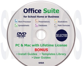 Modern Office Suite 2024 DVD Disc for School Home or Work includes Dark Mode & Many more features.