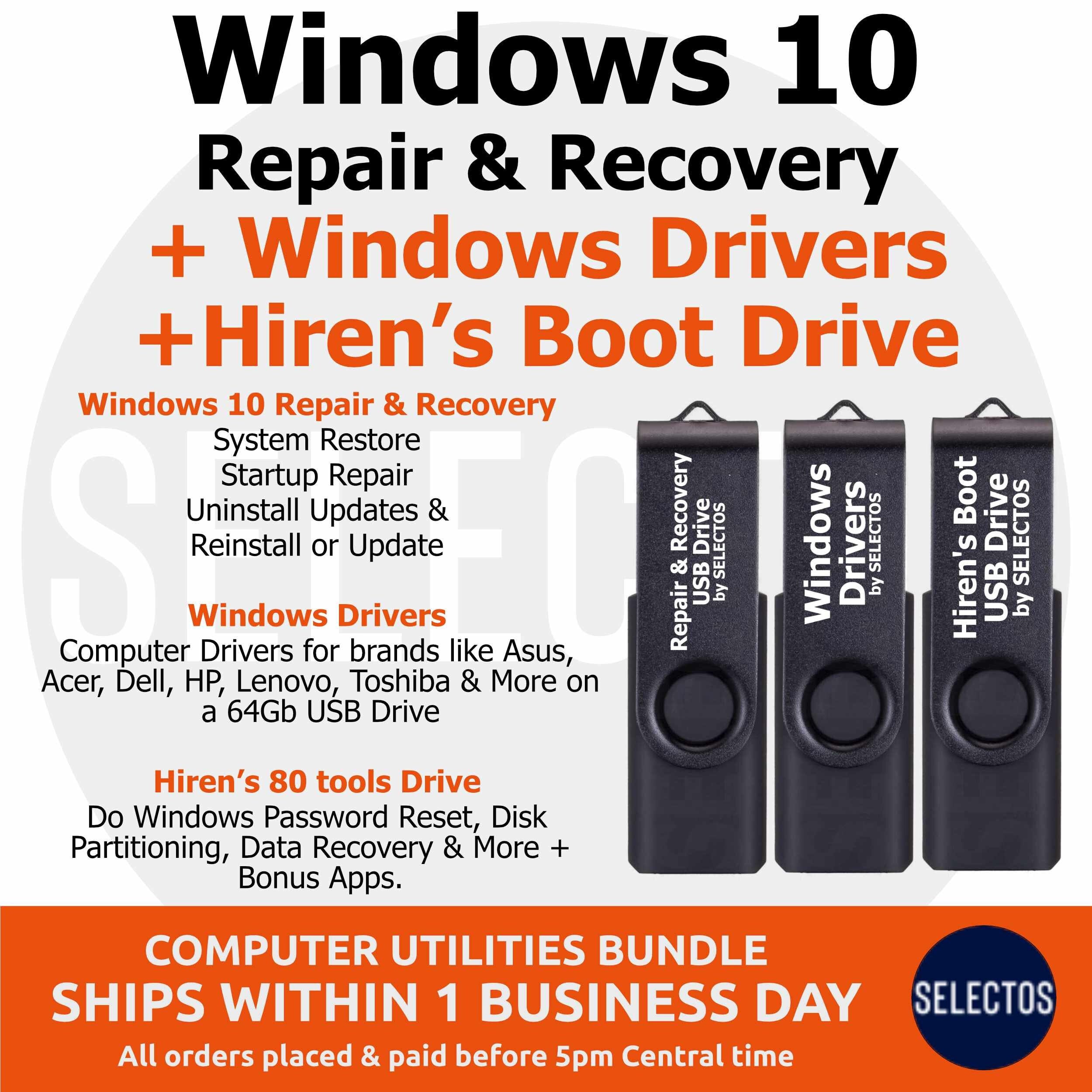 Windows 10 Recovery Utility Drivers Etsy