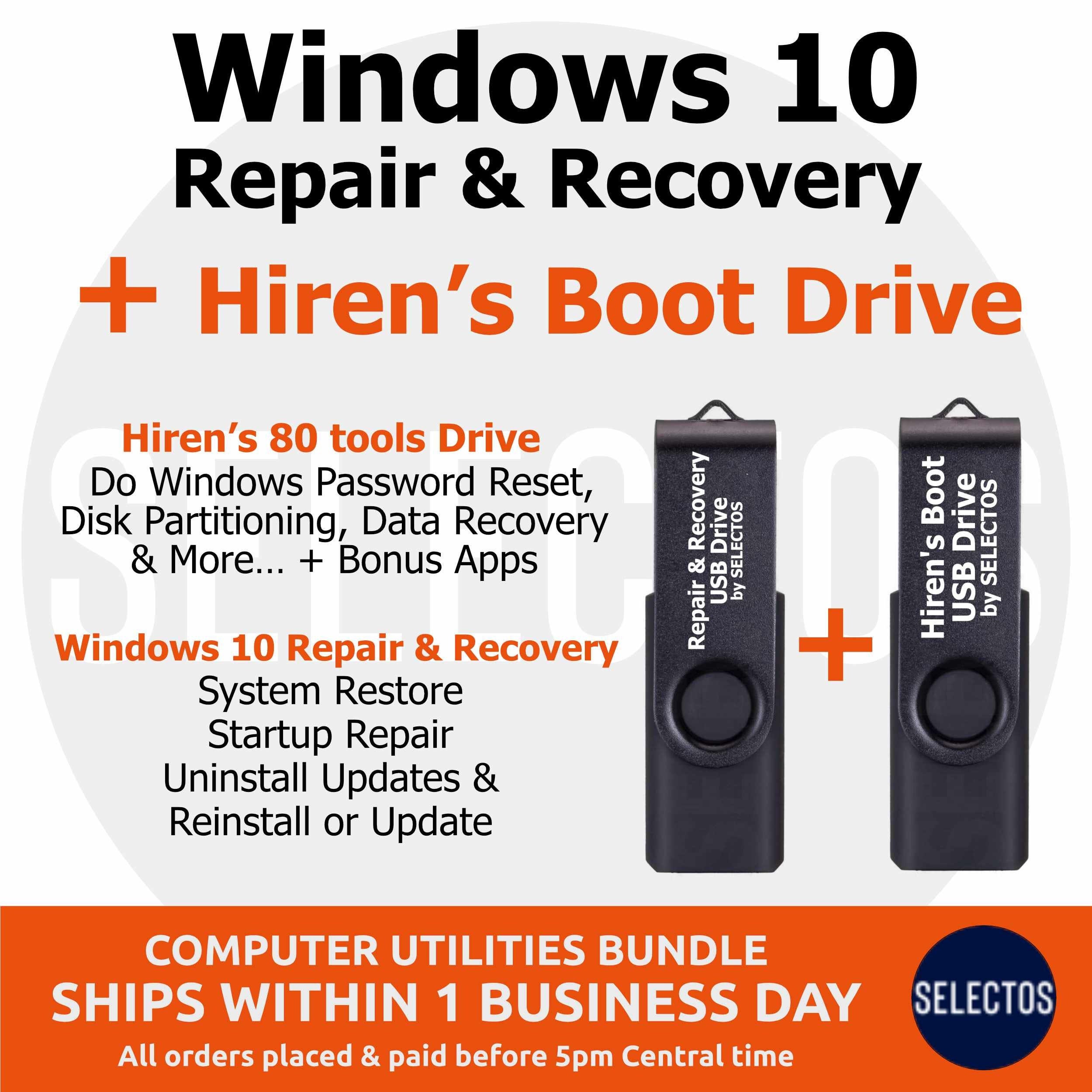 Windows 10 Repair Recovery Utility Plus Boot - Etsy