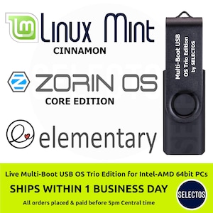 Linux Mint Cinnamon 22.3, Zorin 18.1 Core, and Elementary 8.1 in a Multi-boot USB