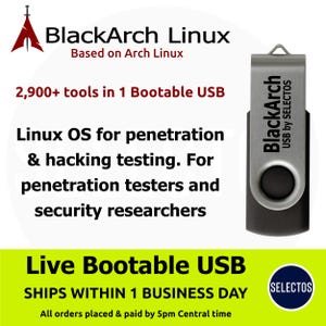 BlackArch Linux 2023.04.01 Bootable USB - Penetration Testing Security Research.