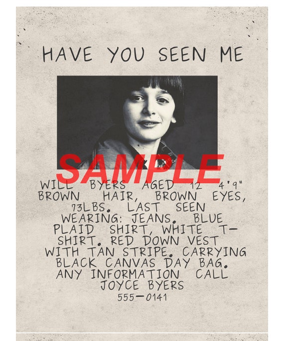 Will Byers desaparecido Póster