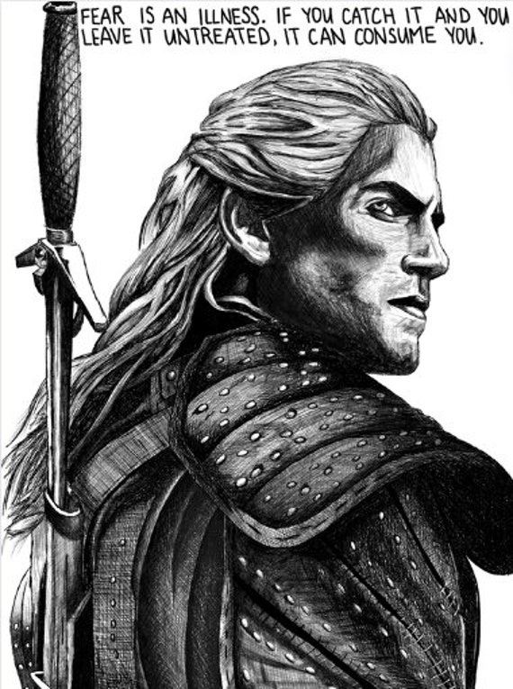 The Witcher video Game Drawing Print -  Hong Kong