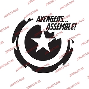 T-shirt Captain America Shield / Marvel Avengers / Endgame / Avengers Assemble / Ottimo per Cricut