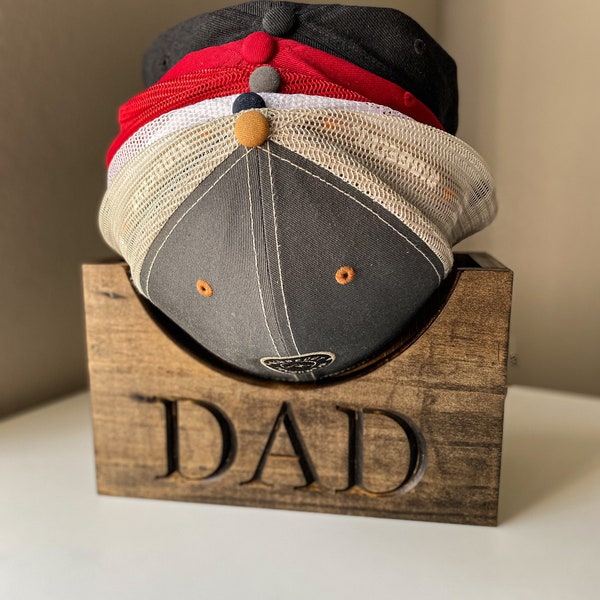 Wooden Hat Holder, Wood Hat Box, Baseball Hat Holder, Cap Organizer, Cap Stand, Personalized Hat Holder, Father's Day Gifts, Gift for Dad