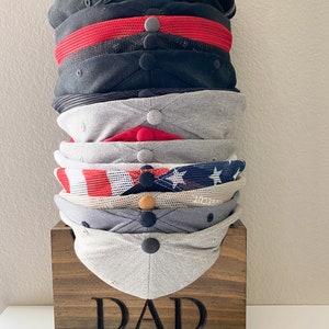 Wooden Hat Holder, Wood Hat Box, Baseball Hat Holder, Cap Organizer, Cap Stand, Personalized Hat Holder, Father's Day Gifts, Gift for Dad immagine 4